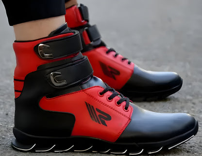 Mens Red Black Hip-Hop-Casual Sneaker High-Top Shoes