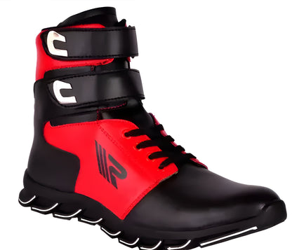 Mens Red Black Hip-Hop-Casual Sneaker High-Top Shoes